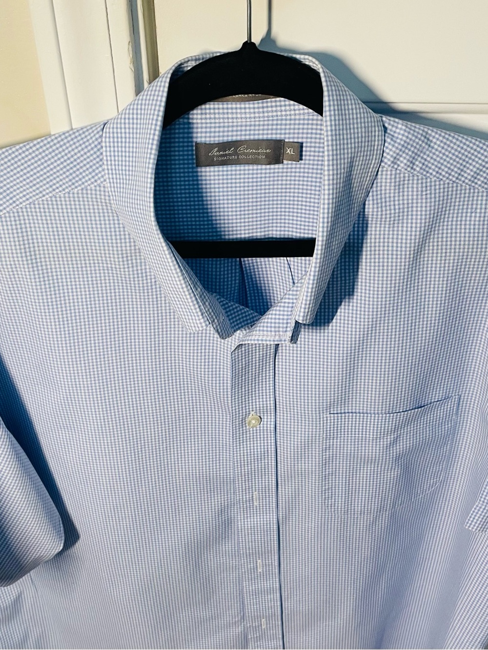 Daniel Cremieux 100% Cotton Men’s Light Blue Short Sleeve Button Down Shirt
